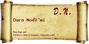 Dara Noémi névjegykártya